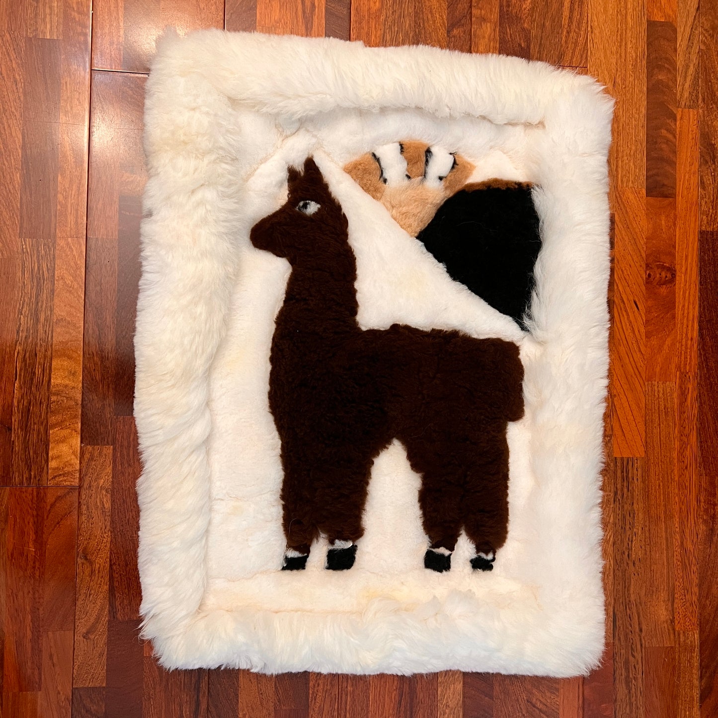 Small Alpaca Fur Dog bed or bedside Rug